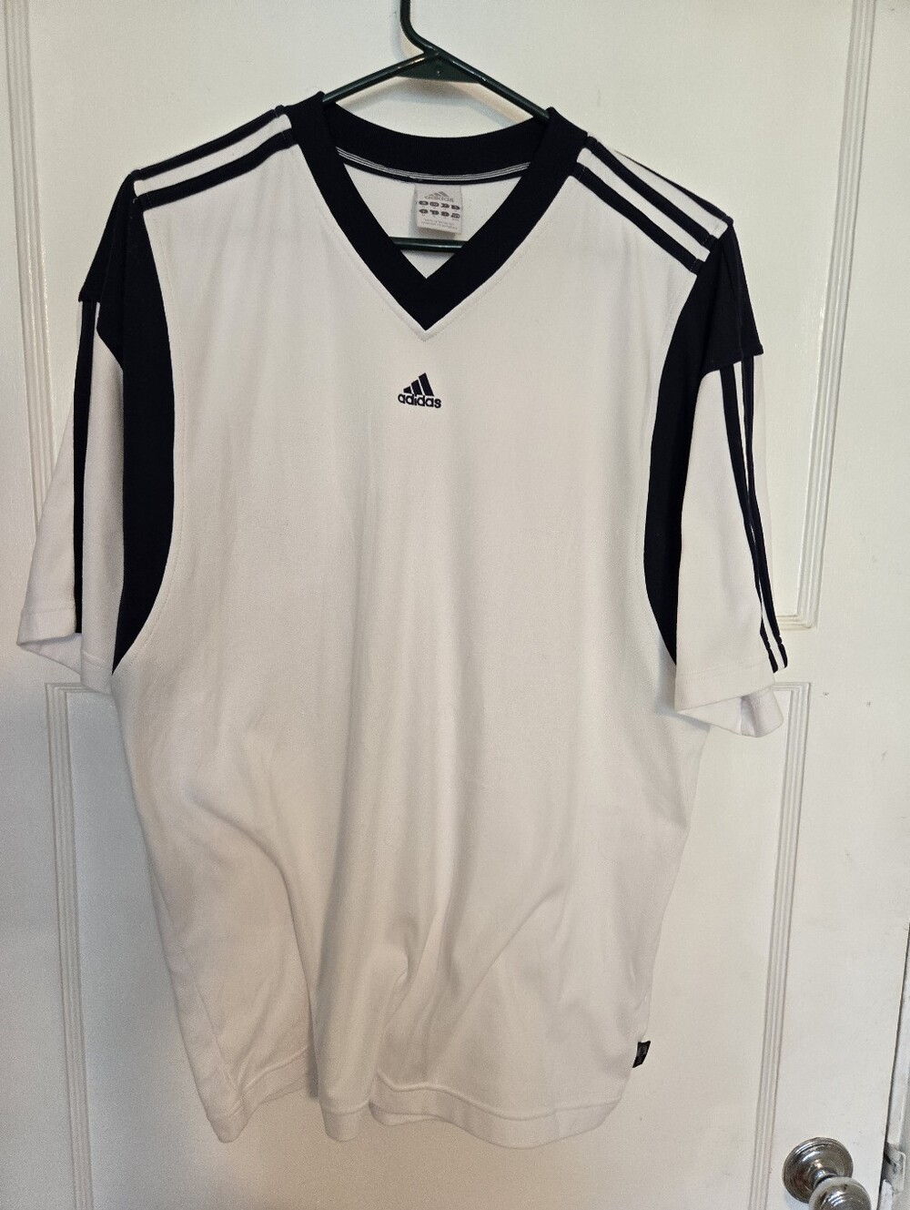 Adidas Two Soccer White and Black Men's SoccervMedium Athletic Jersey NWOT